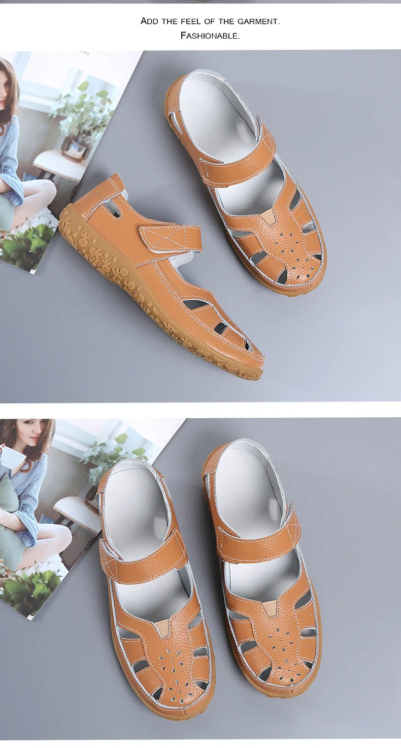 Women Sandals Casual Summer Ladies Closed Toe Beach Sandals Walking Women Flats Shoes Outdoor Comfort Female Fashion Sneakers