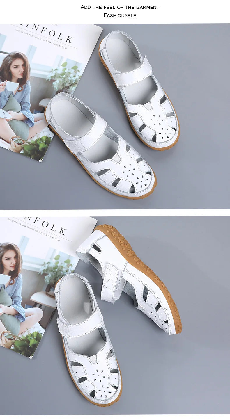 Women Sandals Casual Summer Ladies Closed Toe Beach Sandals Walking Women Flats Shoes Outdoor Comfort Female Fashion Sneakers