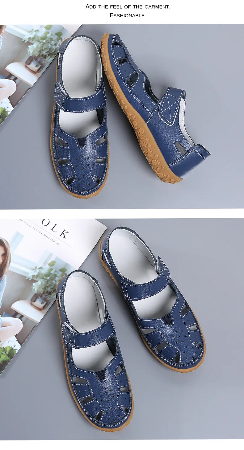 Women Sandals Casual Summer Ladies Closed Toe Beach Sandals Walking Women Flats Shoes Outdoor Comfort Female Fashion Sneakers