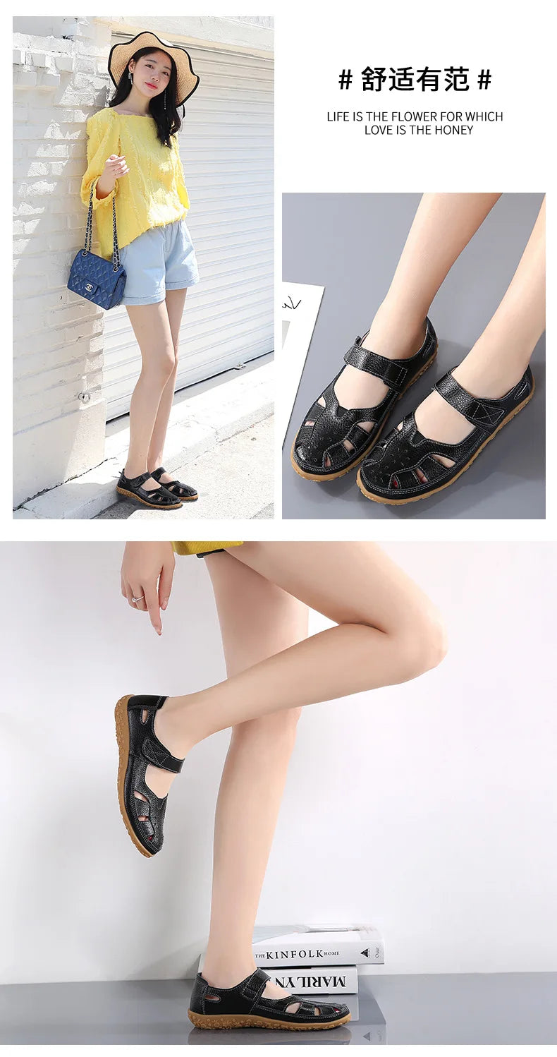 Women Sandals Casual Summer Ladies Closed Toe Beach Sandals Walking Women Flats Shoes Outdoor Comfort Female Fashion Sneakers