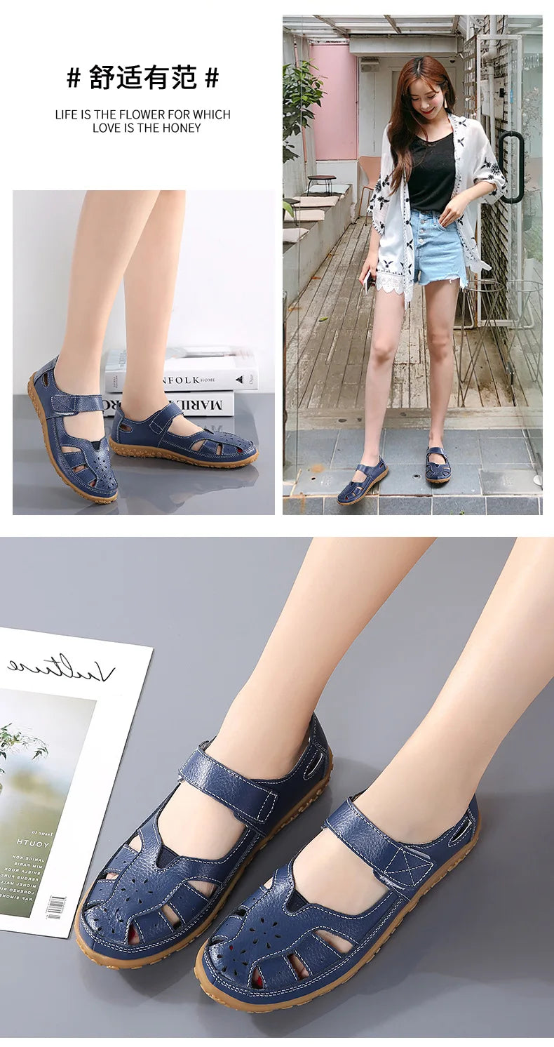 Women Sandals Casual Summer Ladies Closed Toe Beach Sandals Walking Women Flats Shoes Outdoor Comfort Female Fashion Sneakers
