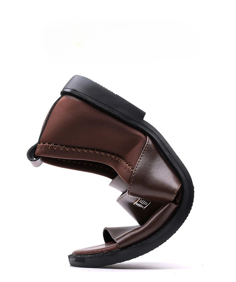 Sandals for Men Brand Casual Shoes Outdoor Fashion Men's Slippers Comfortable Beach Shoes High Quality Leather Men Flat Sandals