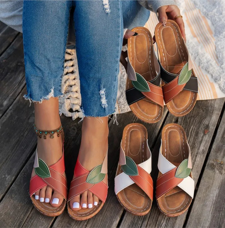 Sandals Women Summer 2026 Fashion Wedge Shoes For Women Retro Women's Sandals Slide Outdoor Female Footwear Sandalias Mujer