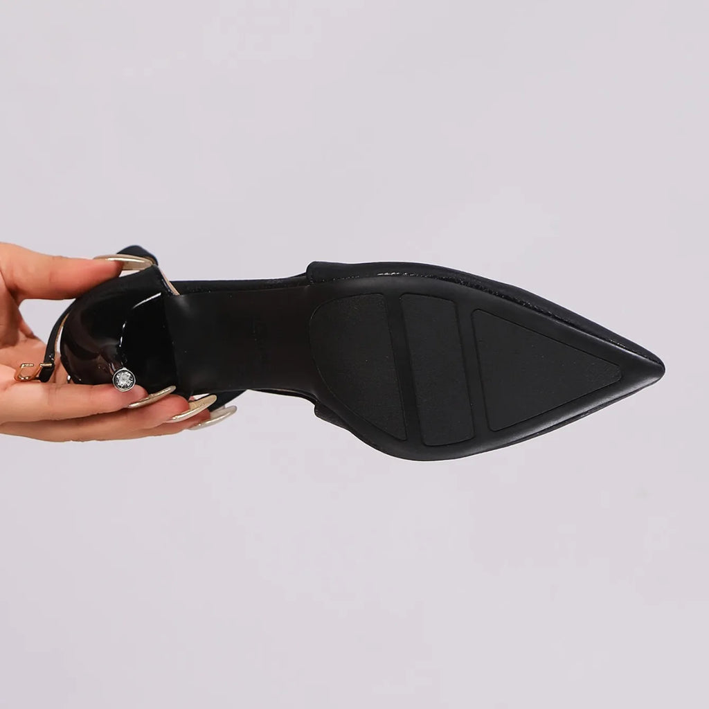 Women Sandals Summer Hot New Fashion Sexy Sandals Pointed Toe Outdoor Beach Shoes for Women Office Shallow High Heels Sandals