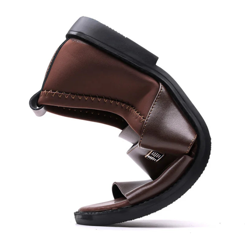 Sandals for Men Brand Casual Shoes Outdoor Fashion Men's Slippers Comfortable Beach Shoes High Quality Leather Men Flat Sandals