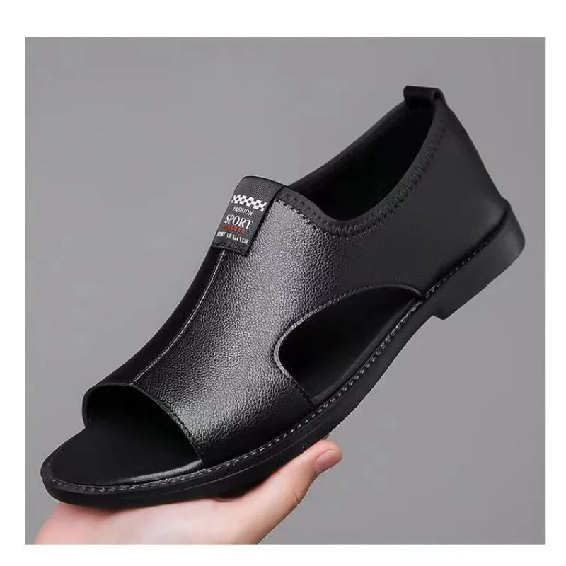 Sandals for Men Brand Casual Shoes Outdoor Fashion Men's Slippers Comfortable Beach Shoes High Quality Leather Men Flat Sandals