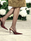 2026 Spring and Summer New Simple Pointed Back Hollow Sandals European and American Fashion Versatile Banquet Women's Shoes