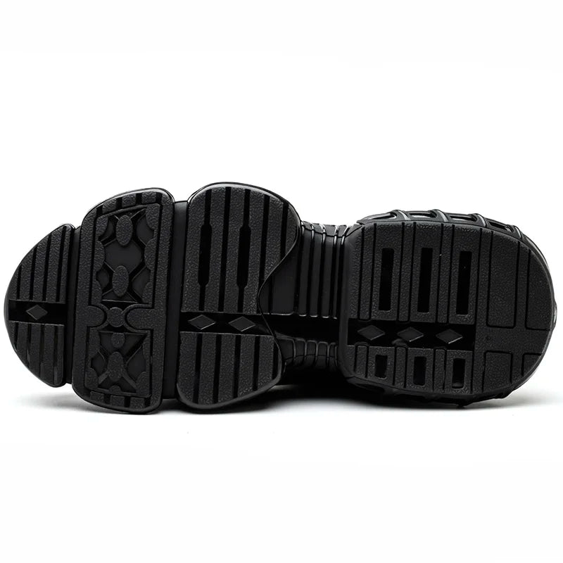 Men's Safety Shoes Protection And Elastic Safety Boots Fashionable Casual Shoes Breathable Odor Protection Men's Work Shoes