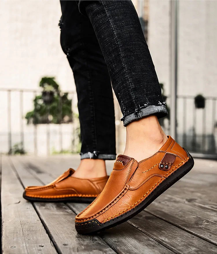 Mens Loafers Breathable Slip on Italian Driving Shoes Chaussure Homme Genuine Leather Men Handmade Casual Shoes