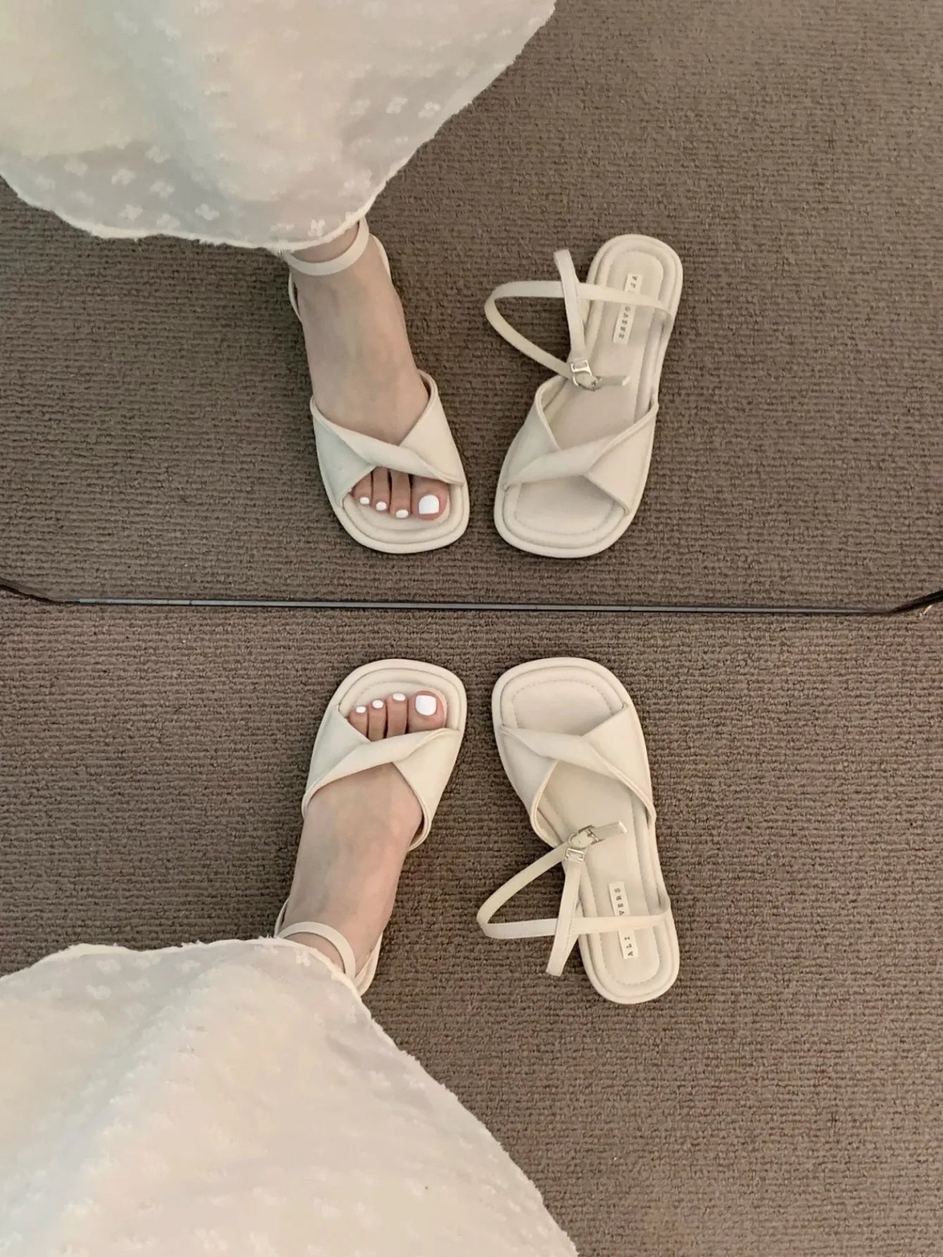 Women's Sandals Summer 2025 New Flat Rubber Sole Comfortable Sandals Breathable Fashion Luxury Outdoor Beach Women's Shoes