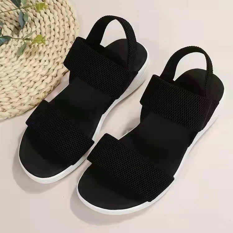 Orthopedic Wedge Sandals for Women — Elegant Open Toe with Thick Heel Support