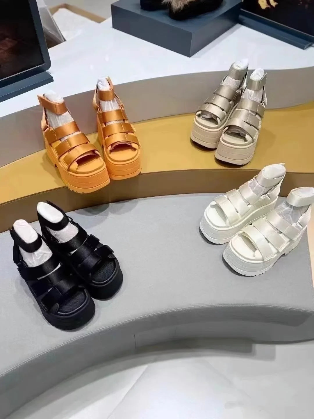 Thick-soled, High-raised, Toe-exposed, Backheel Strap, Fashionable, Versatile, Comfortable and Anti-slip Casual Women's Sandals