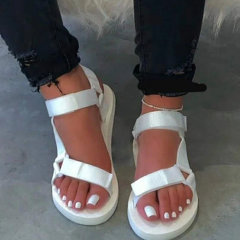 Platform Sport Flat Sandals for Women — Non-Slip, Casual & Perfect for Outdoor Adventures
