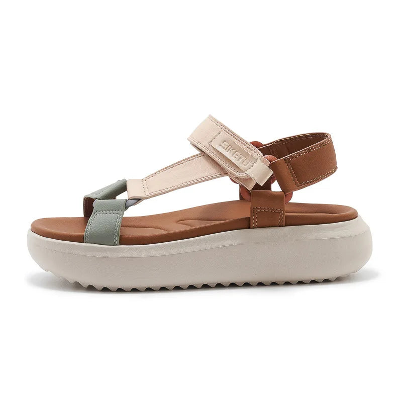 Sandals for Women's 2026 Summer New Lightweight Sandals for Casual Sports Comfort Thick Bottom Large Platform Womens Shoes