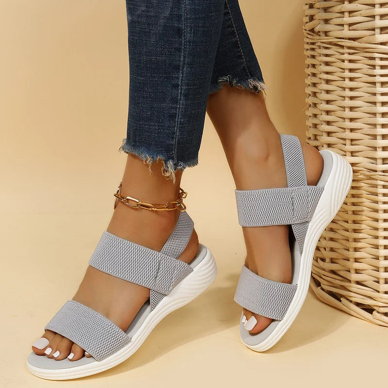 Orthopedic Wedge Sandals for Women — Elegant Open Toe with Thick Heel Support