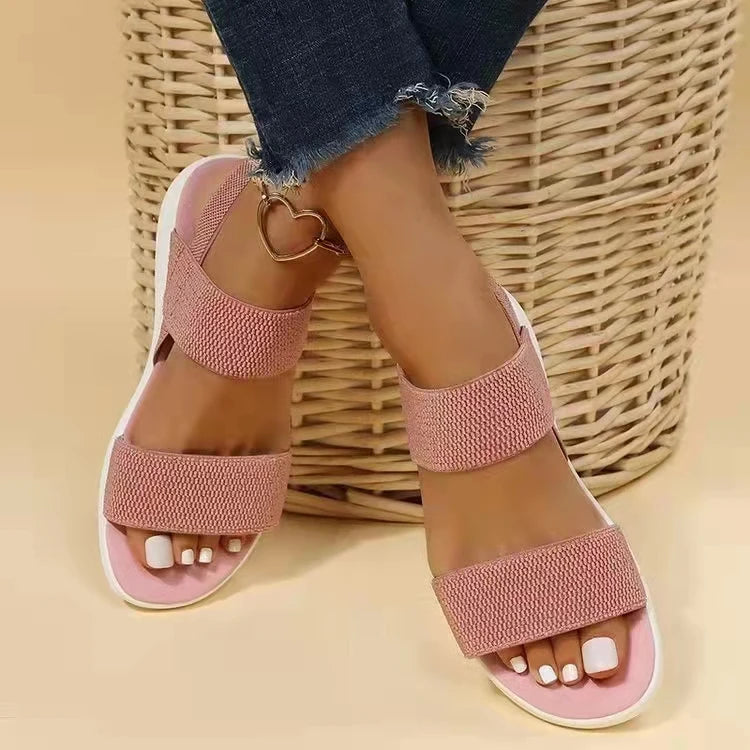 Orthopedic Wedge Sandals for Women — Elegant Open Toe with Thick Heel Support