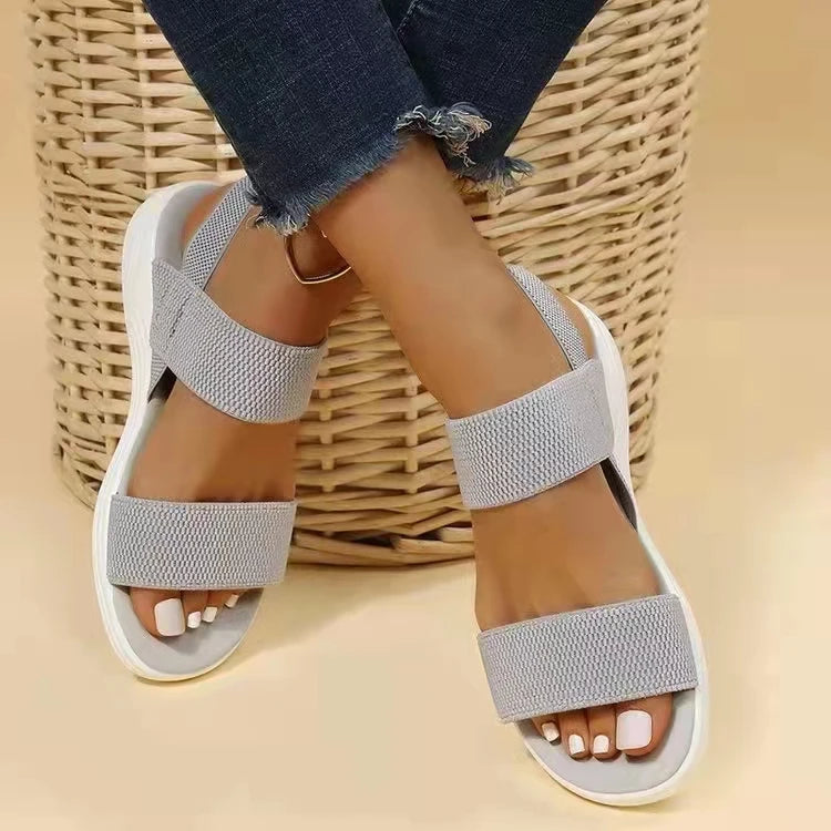 Orthopedic Wedge Sandals for Women — Elegant Open Toe with Thick Heel Support