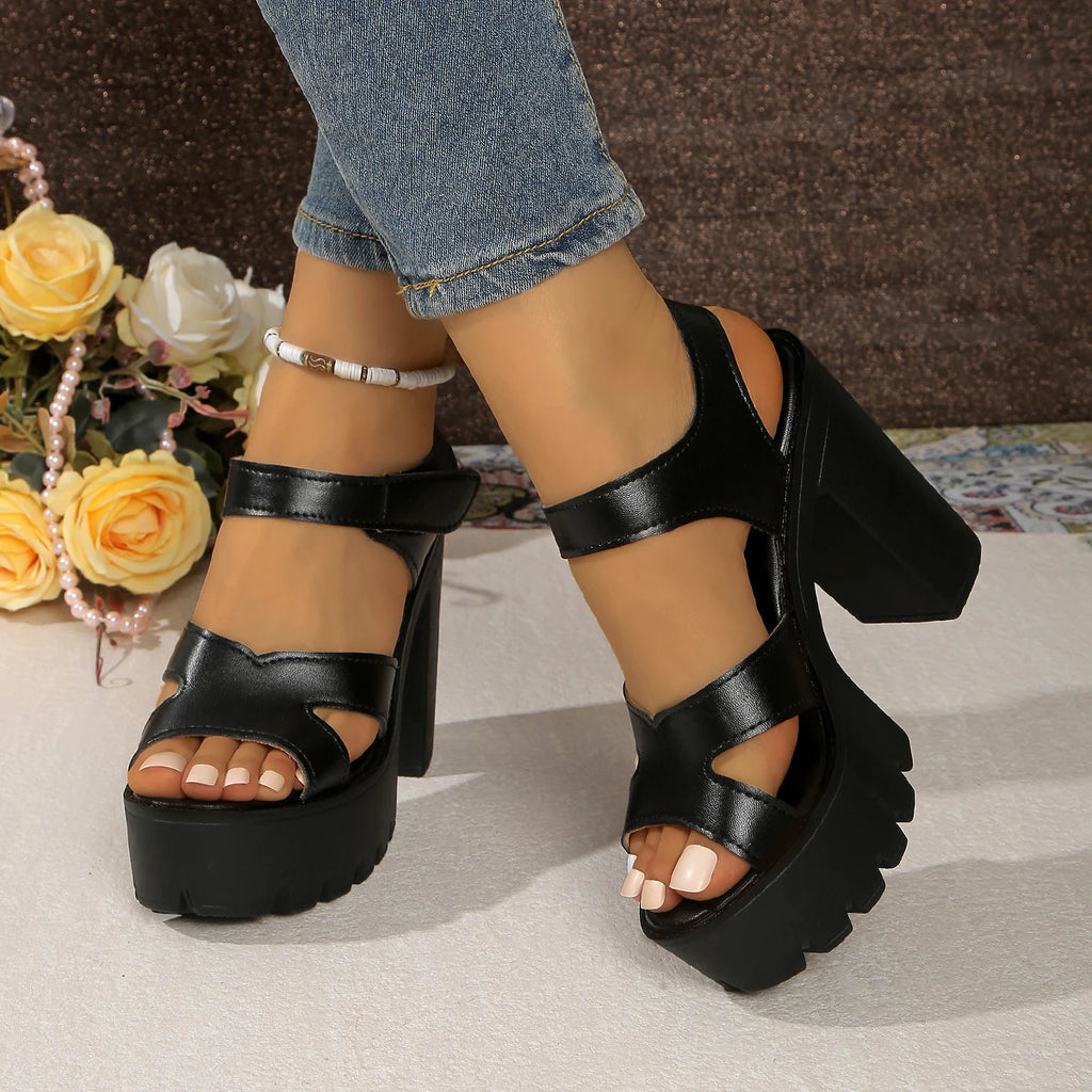Women Sandals 2025 New Summer Platform High Heels Sandals Women Waterproof Super-high Chunky Heels Womens Shoes Zapatos De Mujer