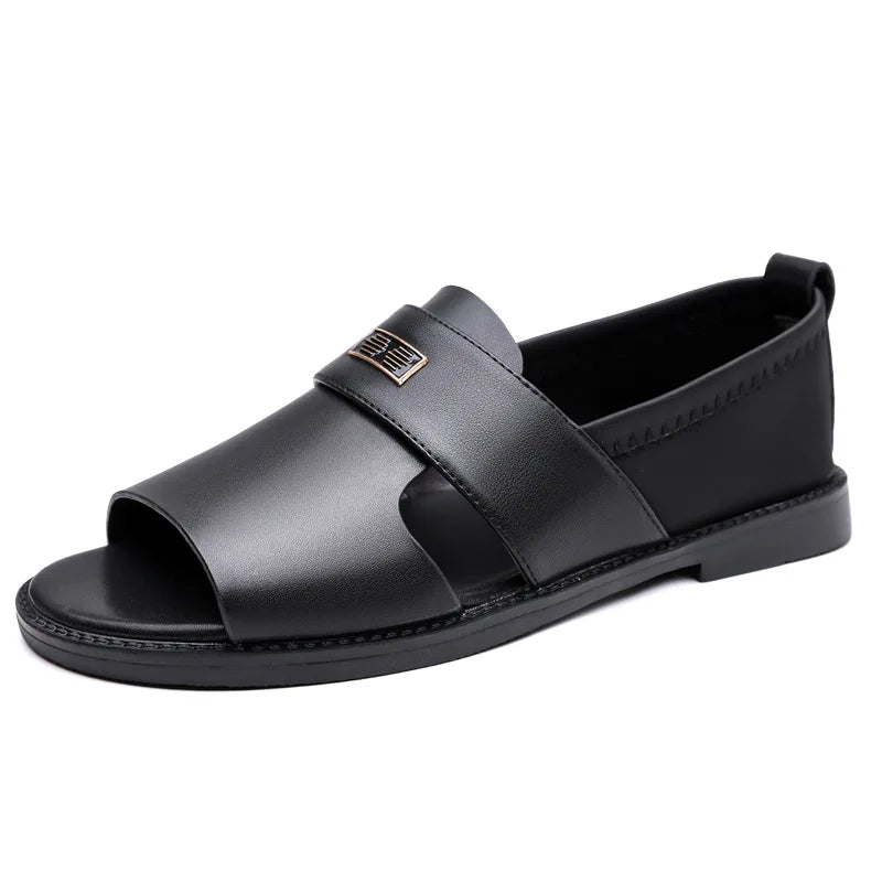 Sandals for Men Brand Casual Shoes Outdoor Fashion Men's Slippers Comfortable Beach Shoes High Quality Leather Men Flat Sandals