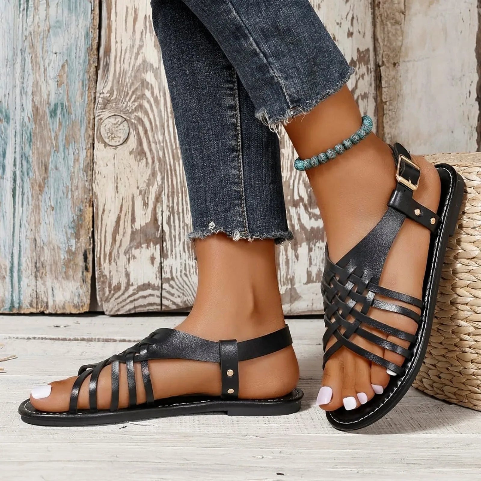 Women's Sandals 2025 New Summer Sandals Shoes Woman Flat Sandals Casual Sandalias De Mujer Fashion Shoes Summer Footwear Women