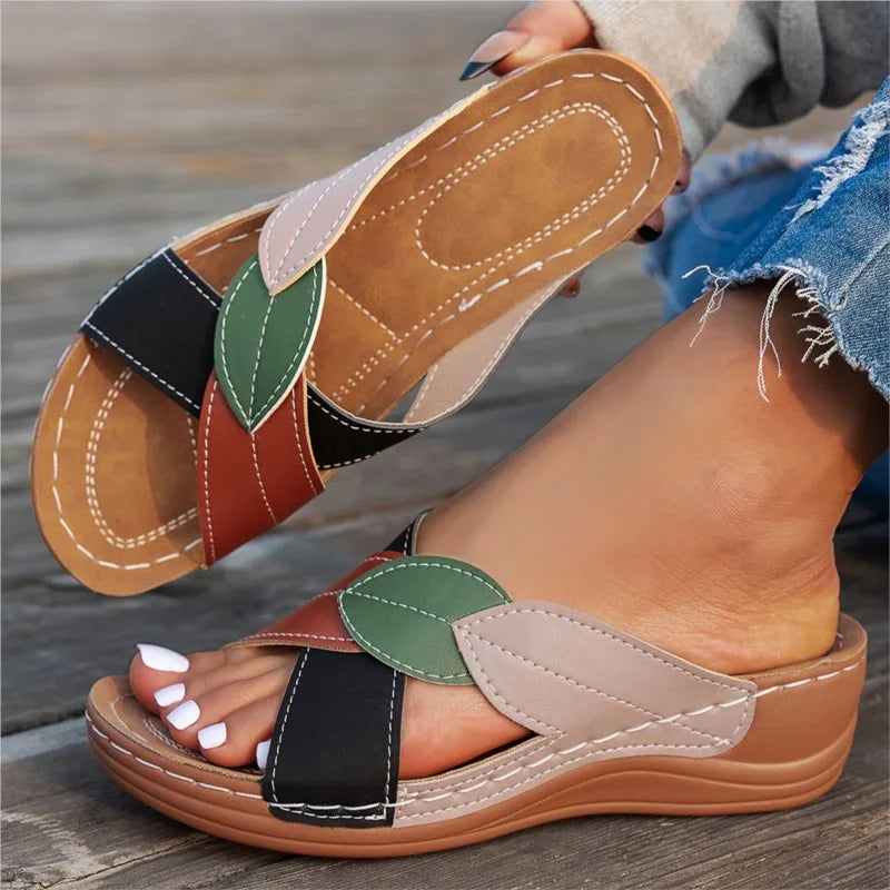 Sandals Women Summer 2026 Fashion Wedge Shoes For Women Retro Women's Sandals Slide Outdoor Female Footwear Sandalias Mujer