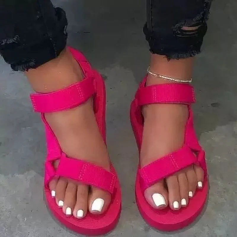 Platform Sport Flat Sandals for Women — Non-Slip, Casual & Perfect for Outdoor Adventures