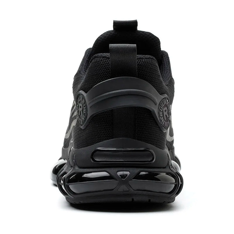 Men's Safety Shoes Protection And Elastic Safety Boots Fashionable Casual Shoes Breathable Odor Protection Men's Work Shoes
