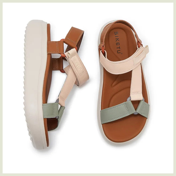 Sandals for Women's 2026 Summer New Lightweight Sandals for Casual Sports Comfort Thick Bottom Large Platform Womens Shoes