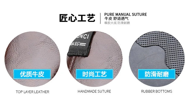 Sandals for Men Brand Casual Shoes 2026 Fashion Men's Slippers Comfortable Beach Shoes High Quality Leather Men Flat Sandals