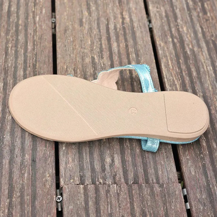 Women's Sandals Fashion Women Summer Sandals 2025 New Summer Shoes For Women Low Heels Flat Sandalias Mujer Crystal Footwear