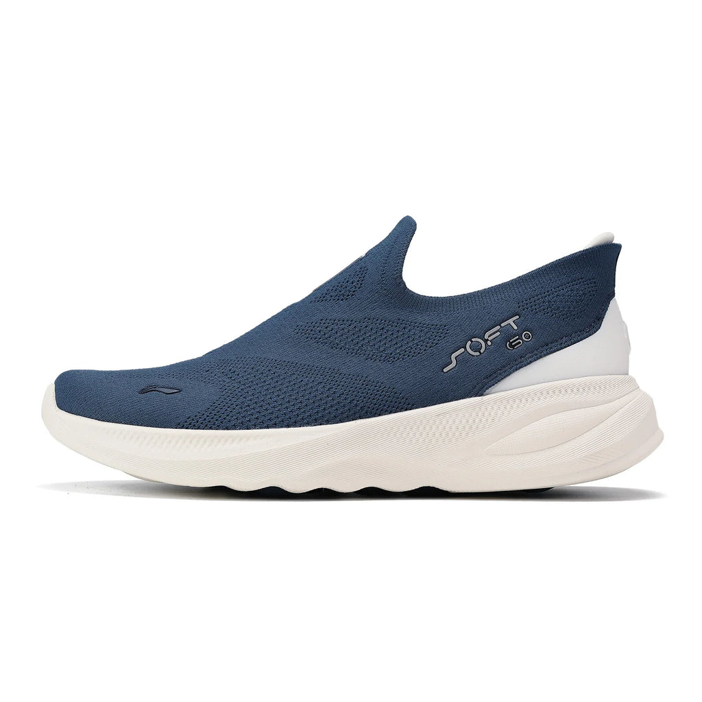 Li-Ning Men's SOFT GO 2 KNIT Slip-on Casual Walking Shoes Cushion Comfy Stable LiNing Mesh Jogging Daily Sports Sneakers AGLV017