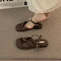 Women's Sandals Summer 2025 New Flat Rubber Sole Comfortable Sandals Breathable Fashion Luxury Outdoor Beach Women's Shoes