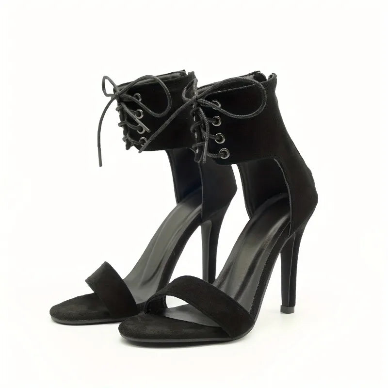 Women Sandals 2024 New Summer Fashion Sandals Belt Buckle Thin High Heels Shoes Open Toe Club Party Ladies Dress Heels Sandals
