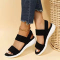 Orthopedic Wedge Sandals for Women — Elegant Open Toe with Thick Heel Support