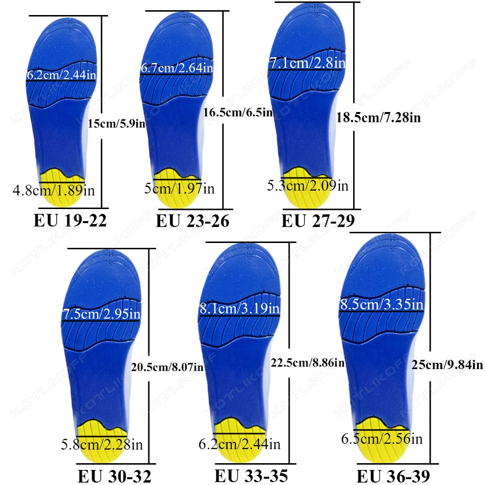 Adult Children's Orthotic Insoles Arch Support for Flat Foot High Arch Plantar Fasciitis Shock-Absorbing Sport Running Shoes Pad