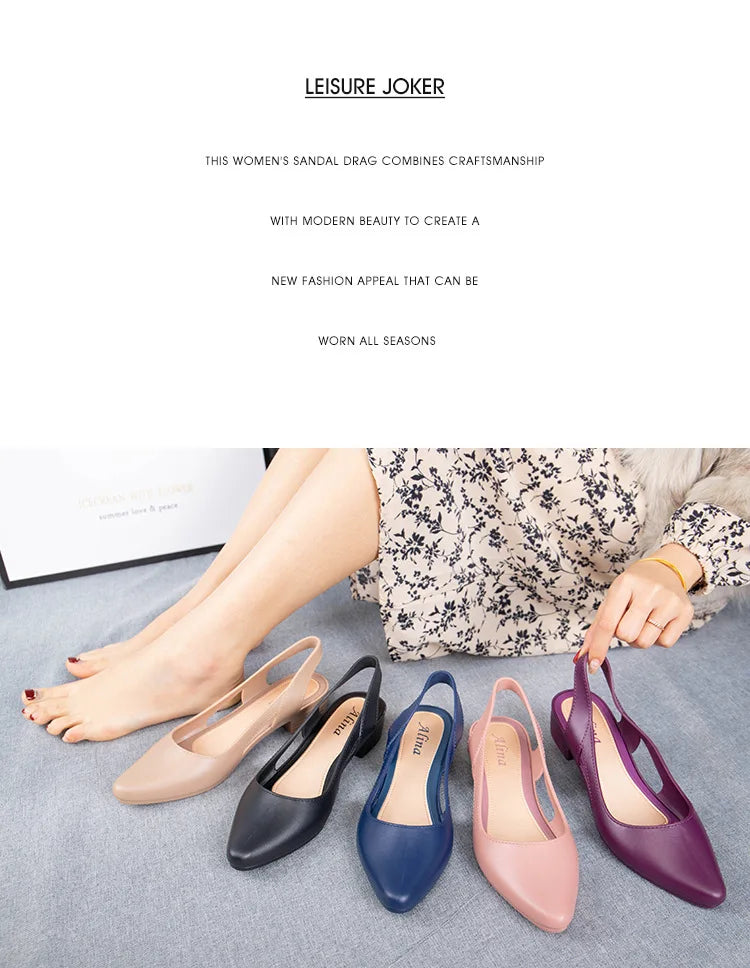 Elegant Jelly Sandals for Women — Breathable, Non-Slip & Effortlessly Chic