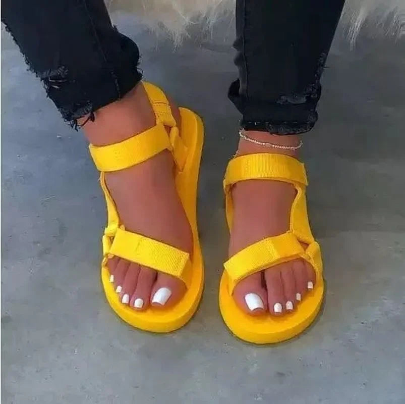 Platform Sport Flat Sandals for Women — Non-Slip, Casual & Perfect for Outdoor Adventures