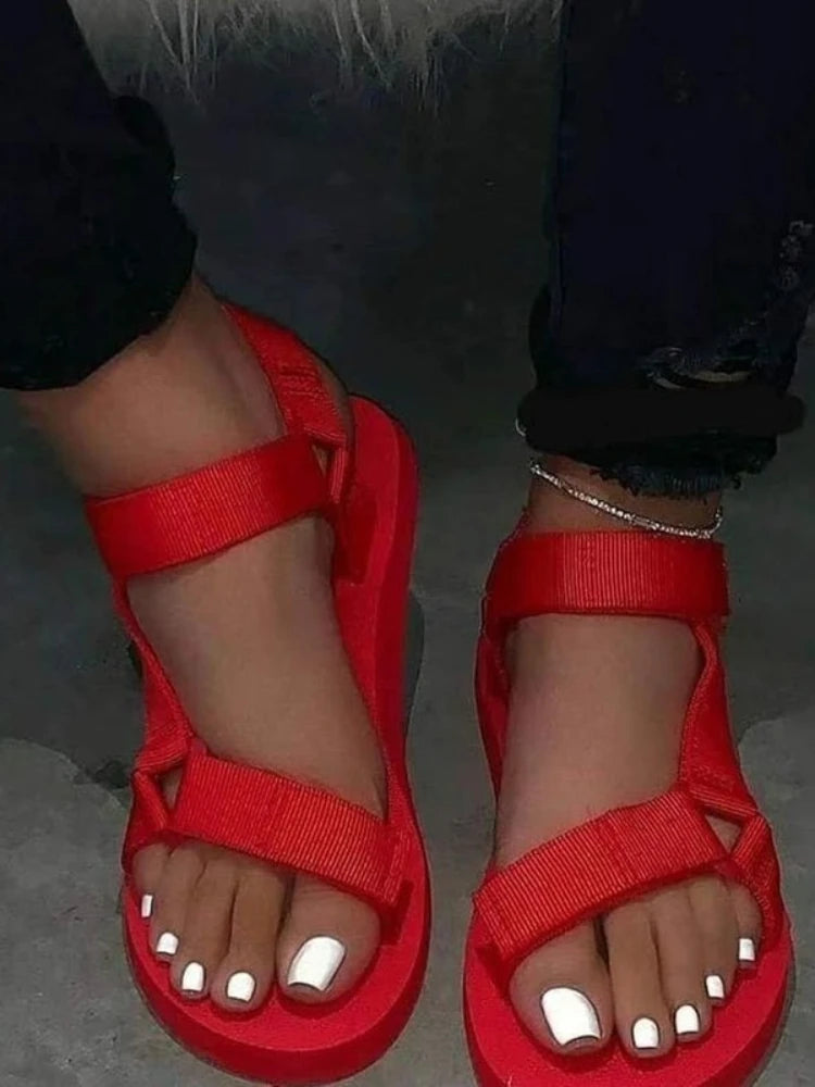 Platform Sport Flat Sandals for Women — Non-Slip, Casual & Perfect for Outdoor Adventures