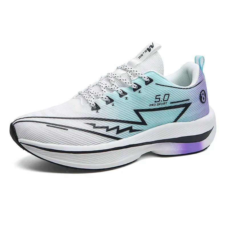 Brand Men's Carbon Plate Running Shoes Soft Cushion Shock Absorbing Sports Shoes Unisex Sneakers Light Anti-Slip Training Shoes