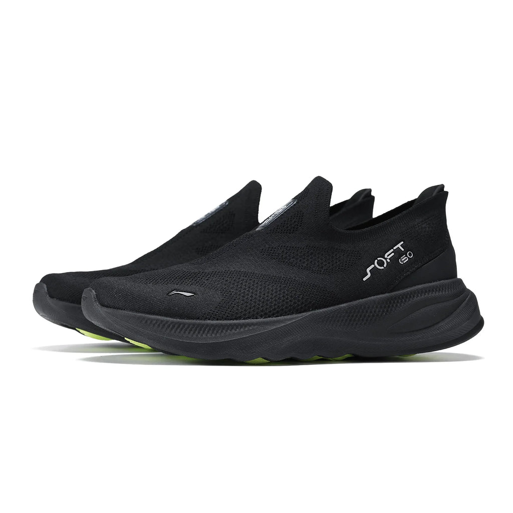 Li-Ning Men's SOFT GO 2 KNIT Slip-on Casual Walking Shoes Cushion Comfy Stable LiNing Mesh Jogging Daily Sports Sneakers AGLV017
