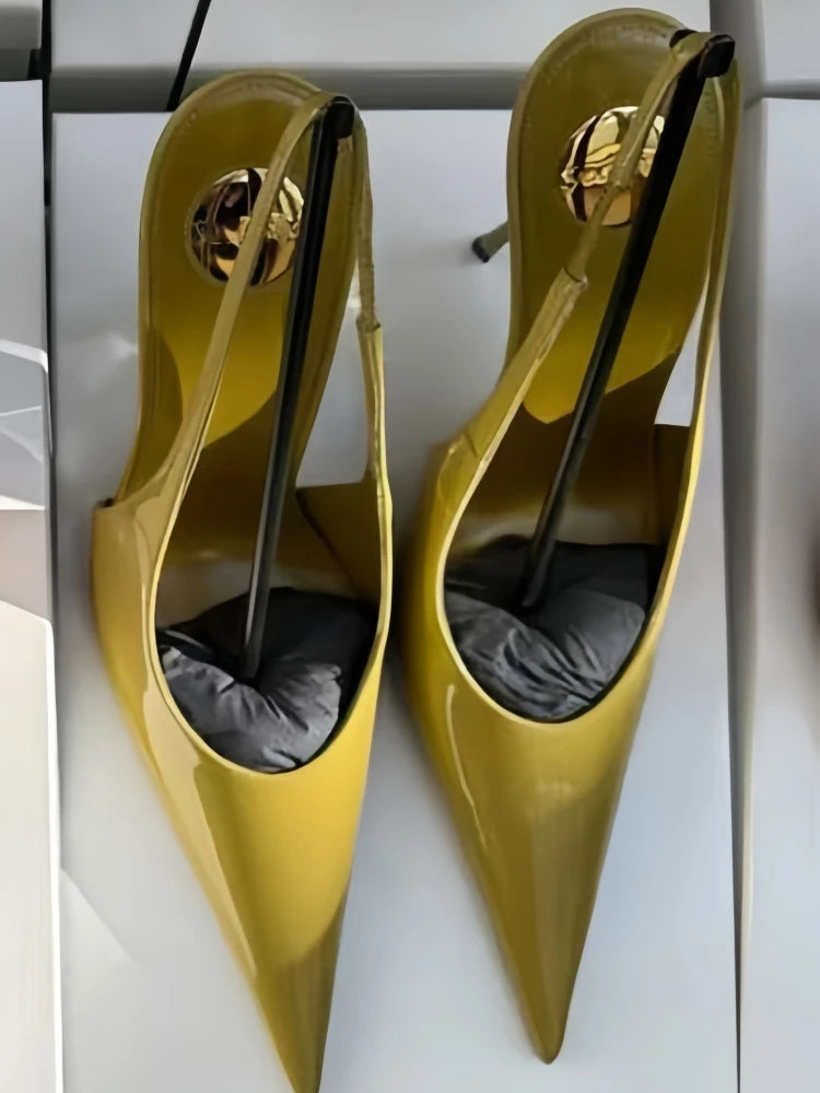 2026 Spring and Summer New Simple Pointed Back Hollow Sandals European and American Fashion Versatile Banquet Women's Shoes