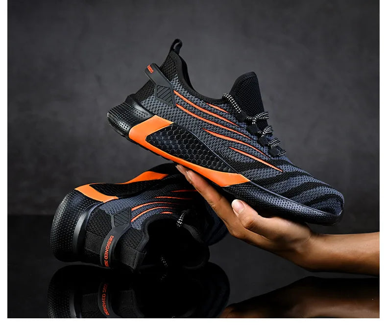 Men Work Safety Shoes Anti-puncture Working Sneakers Male Indestructible Work Shoes Men Boots Lightweight Men Shoes Safety Boots