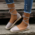 Roman Flat Sandals for Women — Boho Lace-Up Style with All-Day Comfort